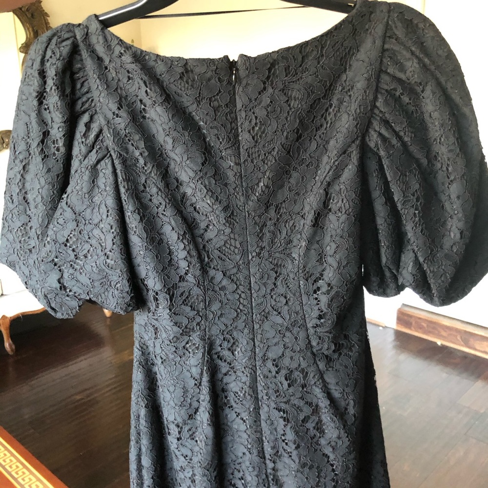 $990 Zac Posen Terry Lace Puff-Sleeve Cocktail - Picture 10 of 12